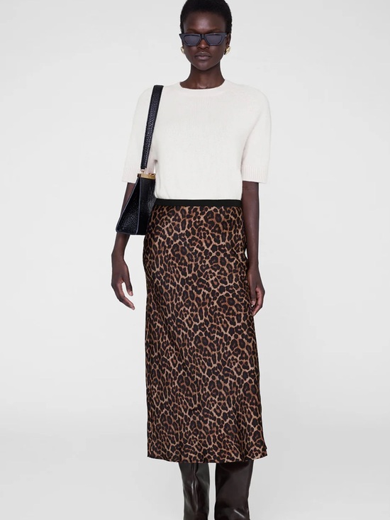 Anine Bing Dresses & Skirts - Anine Bing silk animal print slip skirt